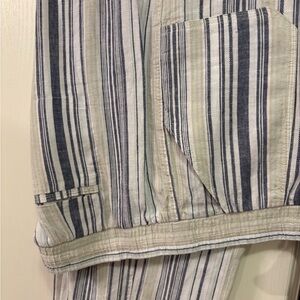 Cato Navy and Cream Striped Pants